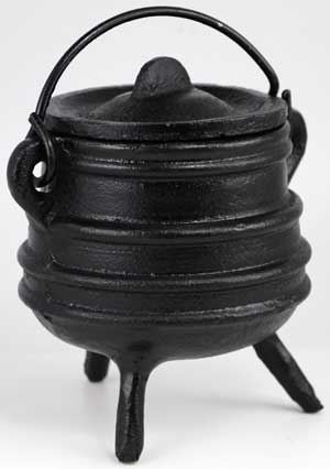 Ribbed cast iron cauldron 3" - Click Image to Close